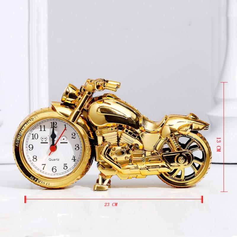 Creative Motorcycle Alarm  Clock Vintage Bedside Multipurpose Desktop Ornament