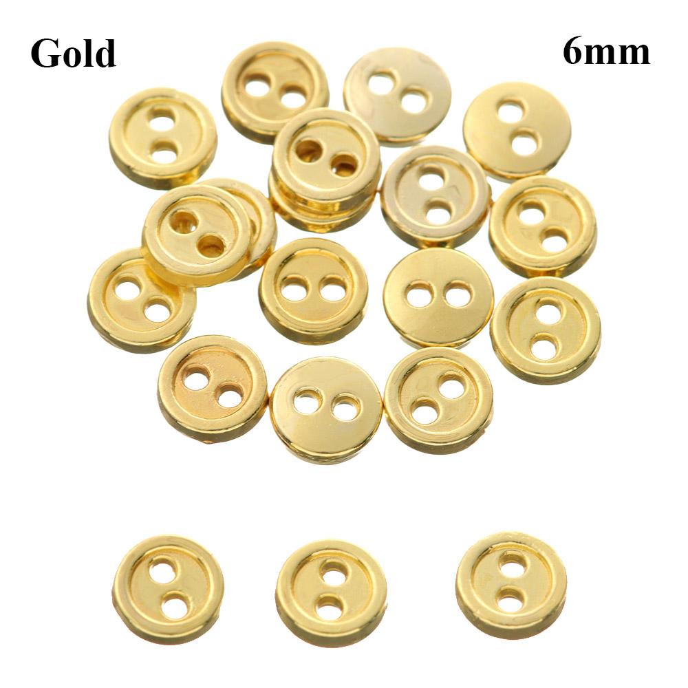 20Pz Bottoni Metallici per Bambole per Cucire Vestiti per Bambole Accessori Bottoni Rotondi Mini 3/4/5/6mm Per Fibbie Vestiti per Bambole Fai da Te 1/12 1/6