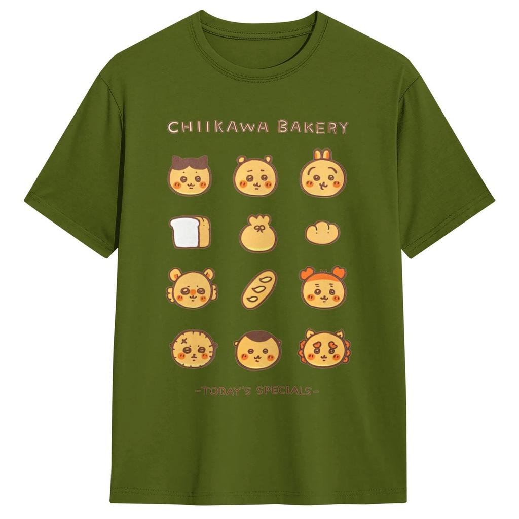 Men T-Shirt Chiikawa Chiikawa Bakery T-Shirts Hipster Beach Tee Shirt Funny Design 100% Cotton Tops Gift Idea