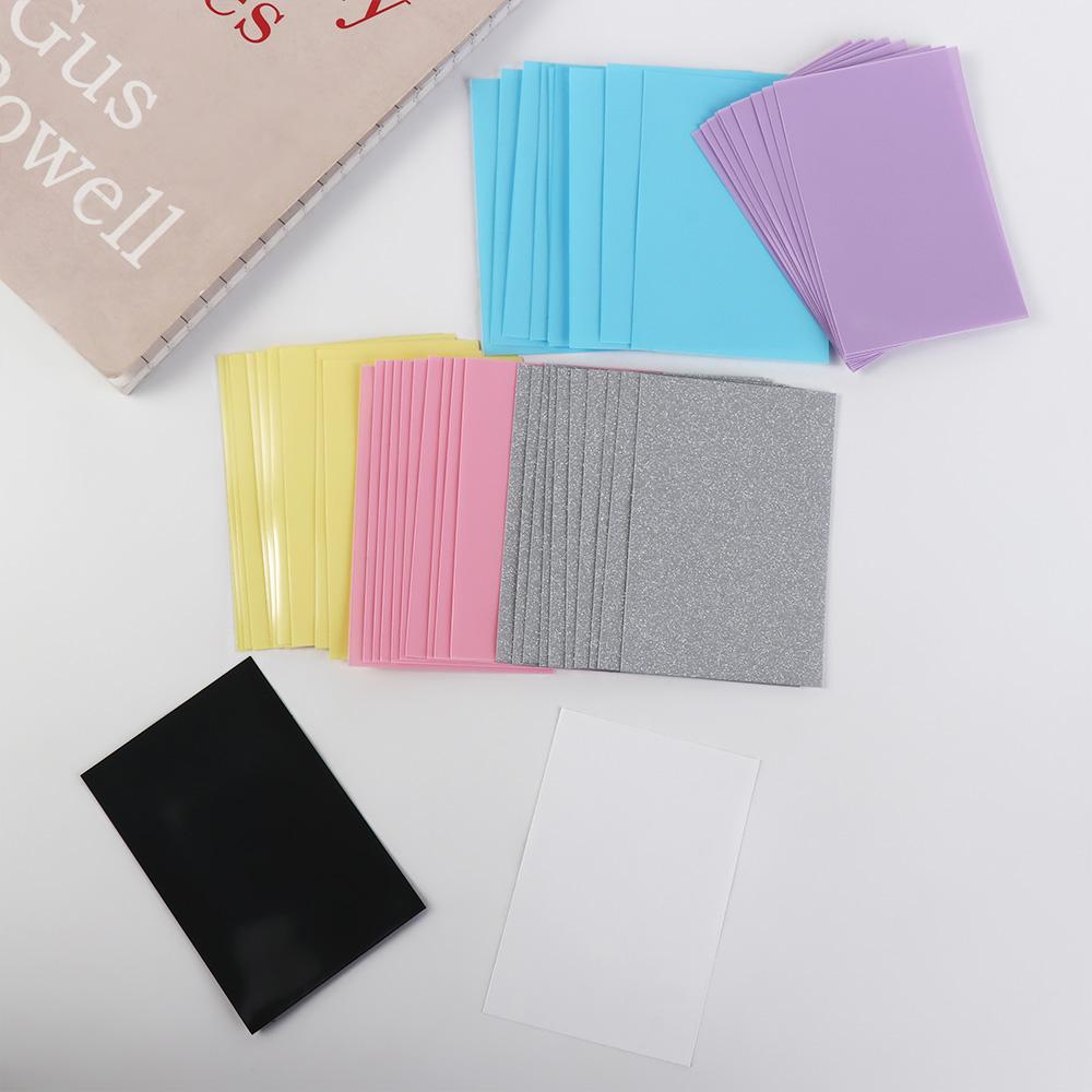 10pcs/set DIY Idol Photo Protective Cover Macaron Color Photo Card Film Photo Cards Bag Home