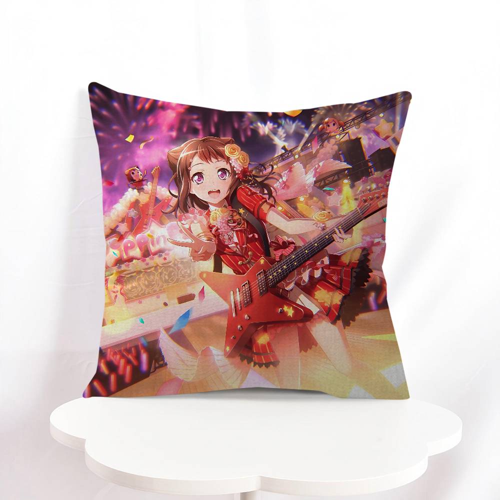 

P-Poppin Party Anime Pillow Cover Design Cushion Cover Decor Holiday Decorati 16x16Inch