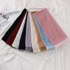 Fashion Muslim Modal Hijab Chiffon Shawls for Women Plain Soft Hijab Scarf Big Lace Trim Headscarf Islamic Turban Headband