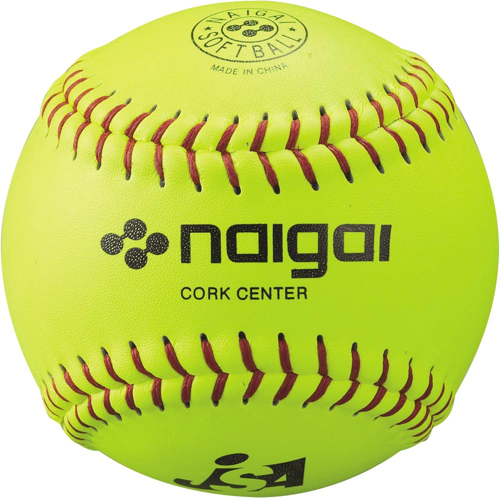 Naigai Rubber Softball Incorporated Japan Softball Association Certification Ball 3 Yellow 6 Balls (Public Foundation) No.