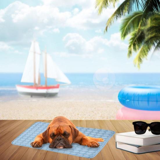 Pet Park Summer Pet Dog Cat Self Cooling Mat Heat Relief Mesh Bed Sleeping Cushion Pad