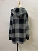 Women's Autumn/Winter Hooded Plaid Plush Cardigan Jacket