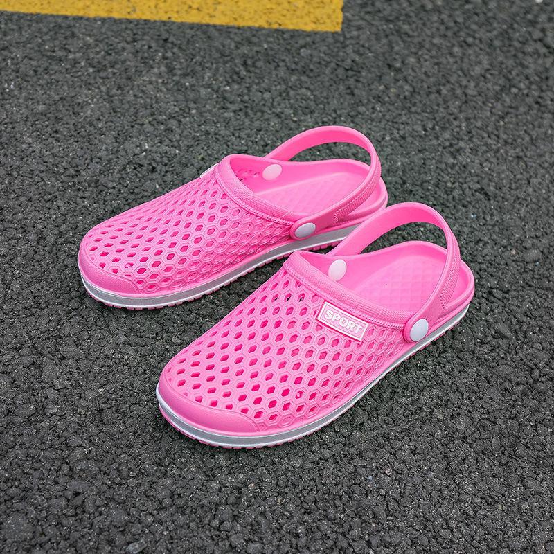 

Унисекс Модные Пляжные Сандалии Мужские Нескользящие Шлепанцы на Толстой Подошве Легкие 2025 Лето Новые Вьетнамки Садовая Обувь Женская 37 розовый