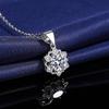 Popular Filigree Snowflake Pendant Necklace - Women's Christmas Fashion Clavicle Jewelry