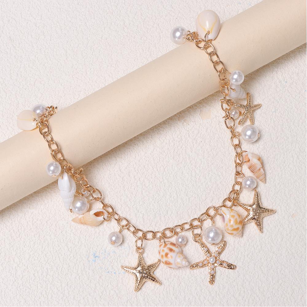 Bohemian Style Multi-layer Bag Chain For Handbag DIY Jewelry Accessory Gift Women Pants Chain With Imitate Starfish Conch Pearl