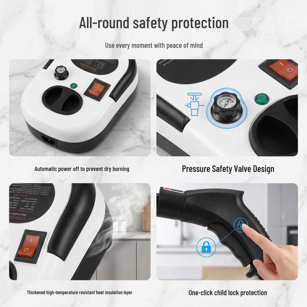 Multifunctional Portable High-Pressure Steam Cleaner for Home: Air Conditioner, Range Hood, and Kitchen Disinfection