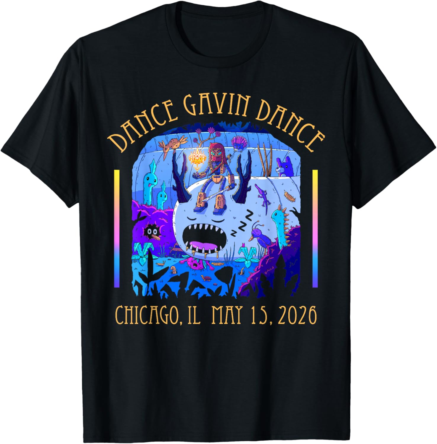 Dance Gavin Dance 2026 Tour Chicago T-Shirt S разноцветный