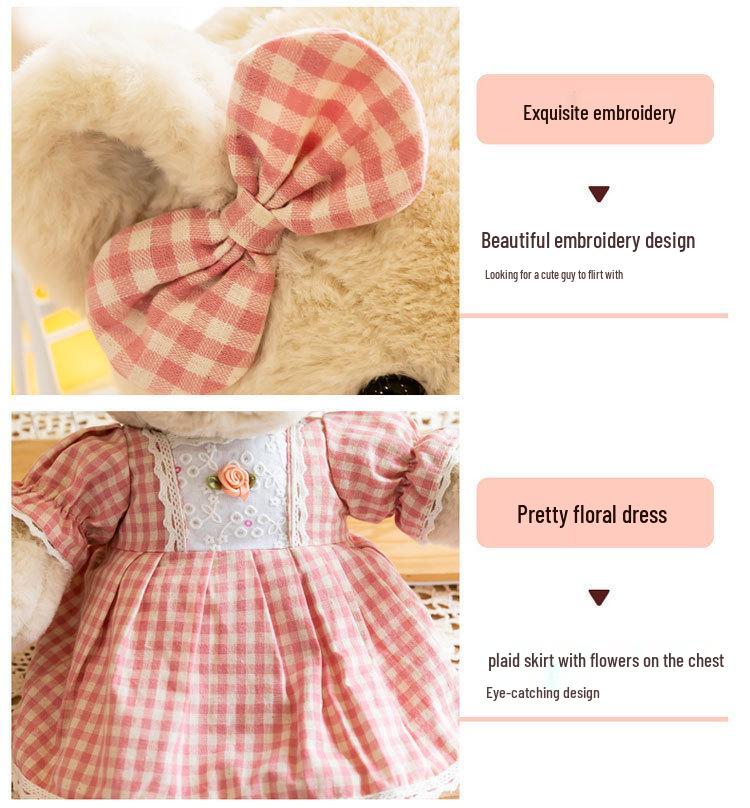 2021 Princess Bear Plush Doll - Teddy Bear Couple Toy for Girls, Holiday Gift