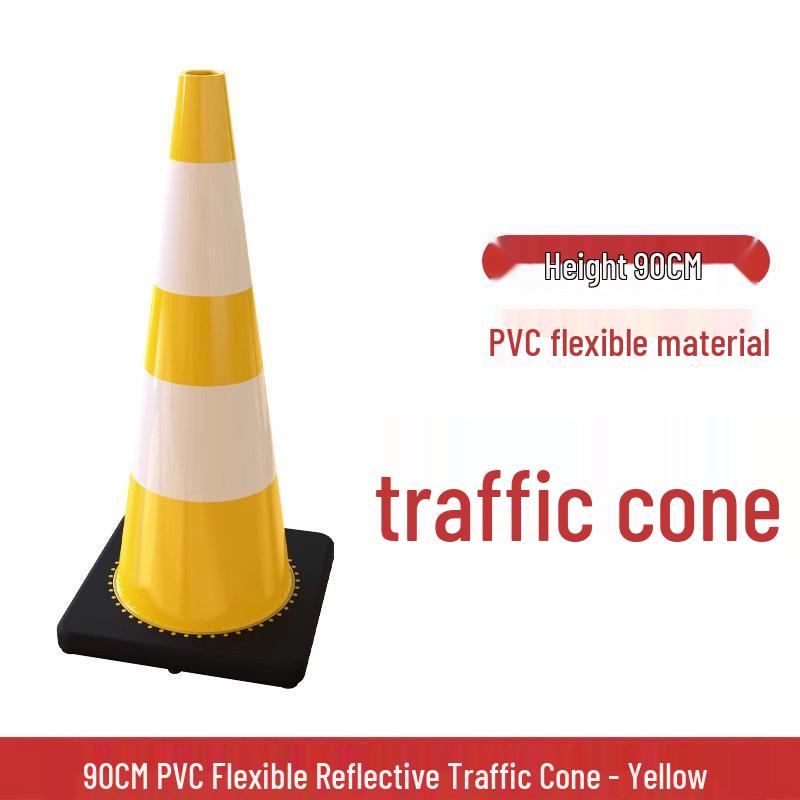 70cm PVC Reflective Traffic Cone - Road Safety Warning Cone & Barrier