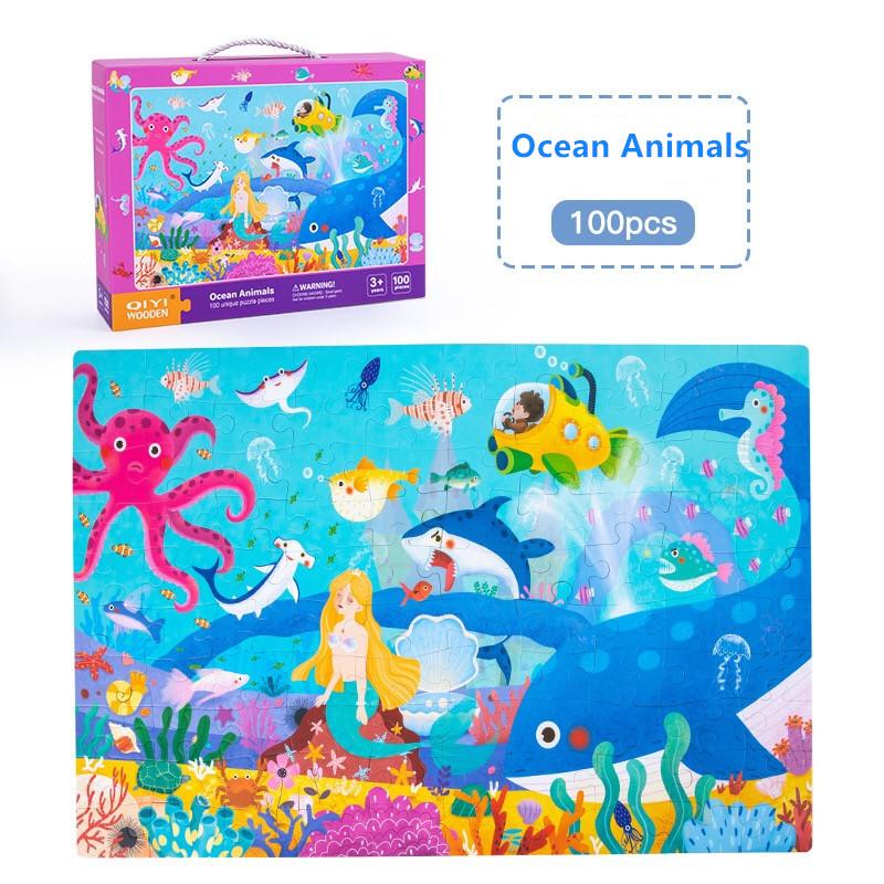 Floor Puzzle for Kids Animal Jigsaw Large Puzzles Ages 3-6 for Kids Learning Preschool Educational Intellectual Development Toys