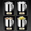 New 350-1250ml Mug Handle Design With Lid Tea Cup 304 Stainless Steel Drinkware Camping