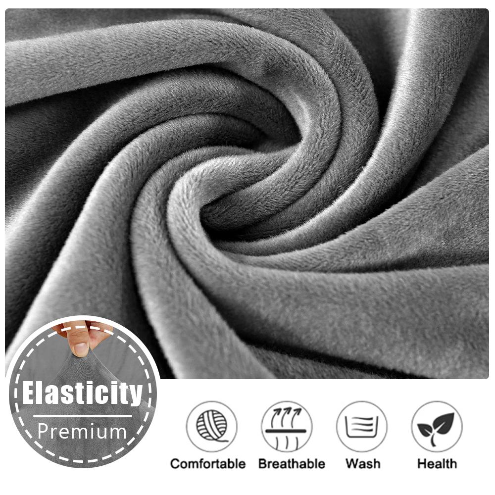 Velvet Sofa Seat Cushion Cover Stretch Plush Thicken Sofa Cover For Living Room L Shape Luxury Corner Furniture Sofa Slipcovers