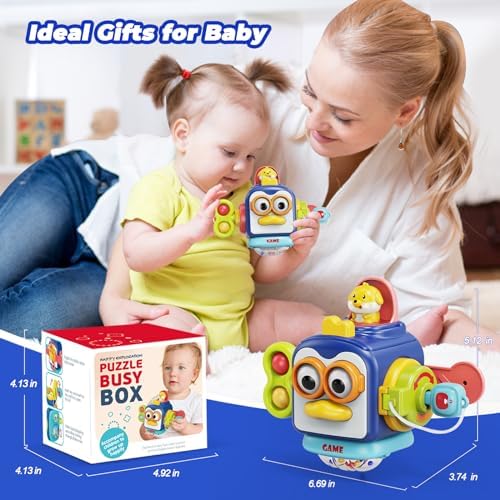Montessori Toys for 1 Year Old, Activity Cube for Babies 6 9 12 18 Months, Sensory Learning Toys for Toddlers, Educational Gifts for Boys Girls