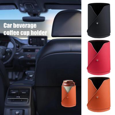 Creative Car Door Beverage Coffee Cup Storage Box Leather Backseat Organizer Portable Water Cup Holder Driving Safety
