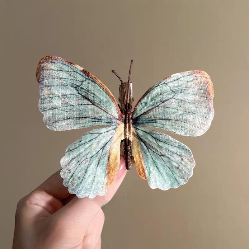 

Новое поступление Синяя бабочка заколка для волос Элегантная шпилька Аксессуары для волос для женщин Фантазийная боковая заколка Стразовая шпилька