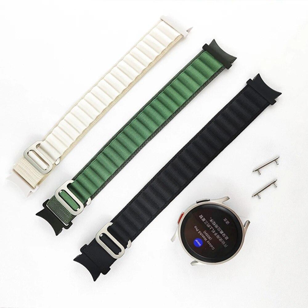 20mm Watch Band For Samsung Galaxy Watch 5 6 4 44mm 40mm Nylon Alpine Loop Bracelet 46mm Correa Watch4 Classic 5 Pro 45mm Strap