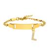 Bracelet Personnalisé au Nom Avec Initiales pour Garçon Fille, Gravure Gratuite Date ID Bracelet de Poignet Cadeau d'Anniversaire