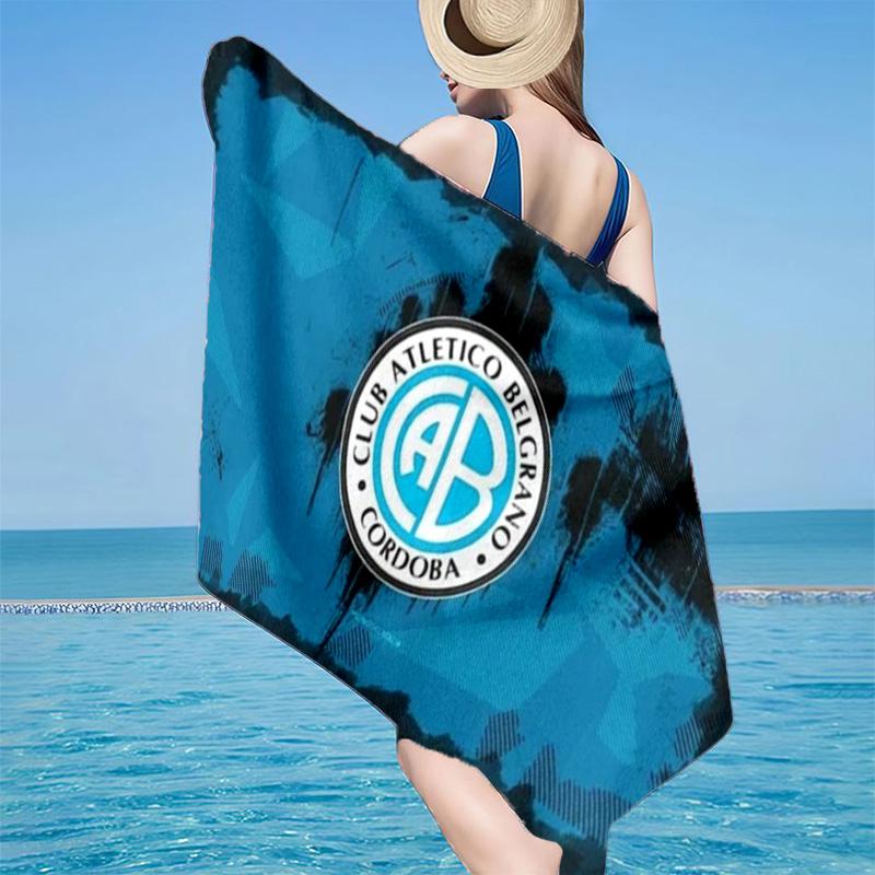 Atletico Belgrano Crest Microfiber Beach Towel, Lightweight And Quick-Dry, for Summer Travel, Beach Essential, Swimming Pool