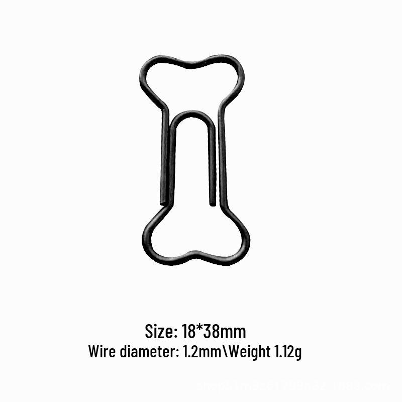 Creative Cartoon Black & White Bent Paperclip Stationery Set чёрный/костяной