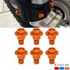 NICECNC For KTM EXC 300 2000-2022 6PCS M6 Front Fork Guard Bolt Screws EXC 250 EXCF 350 EXC 450 SX 125 SXF 250 SXF 450 XCW TPI