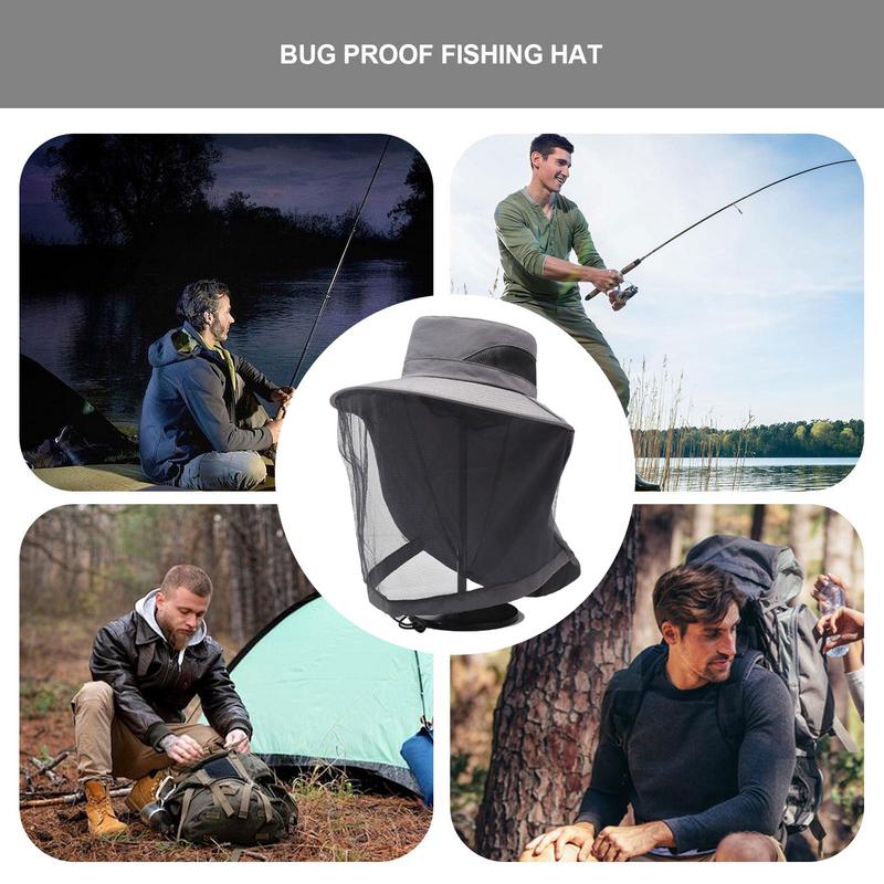 Fishing Sun Hat Gnat Netting Hat With Veil Mesh Protective Headwear With Full Coverage Outdoor Gear For Beekeeping