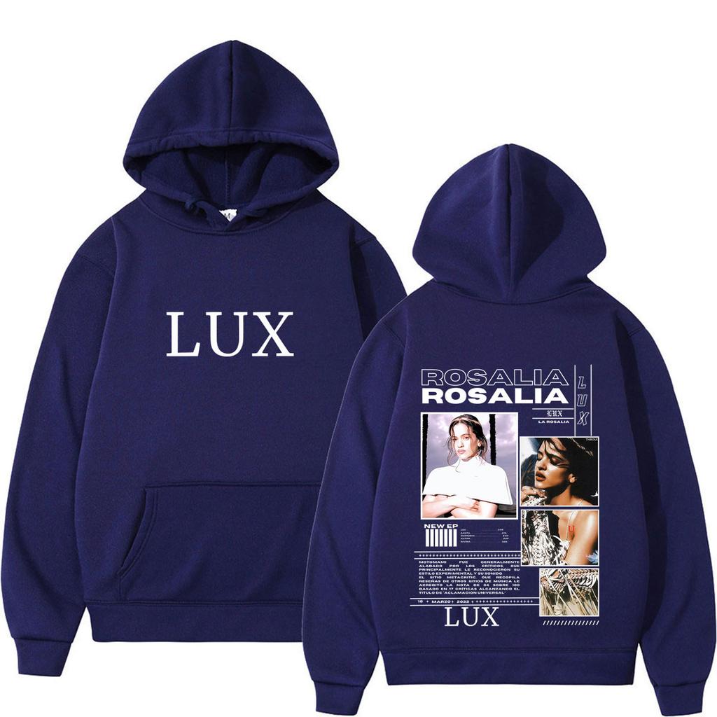 Singer Rosalia Lux Album 2026 Tour Print Hoodie Men Women Hip-hop Pullover Long Sleeves Loose High Quality Hip-hop Sweatshirts