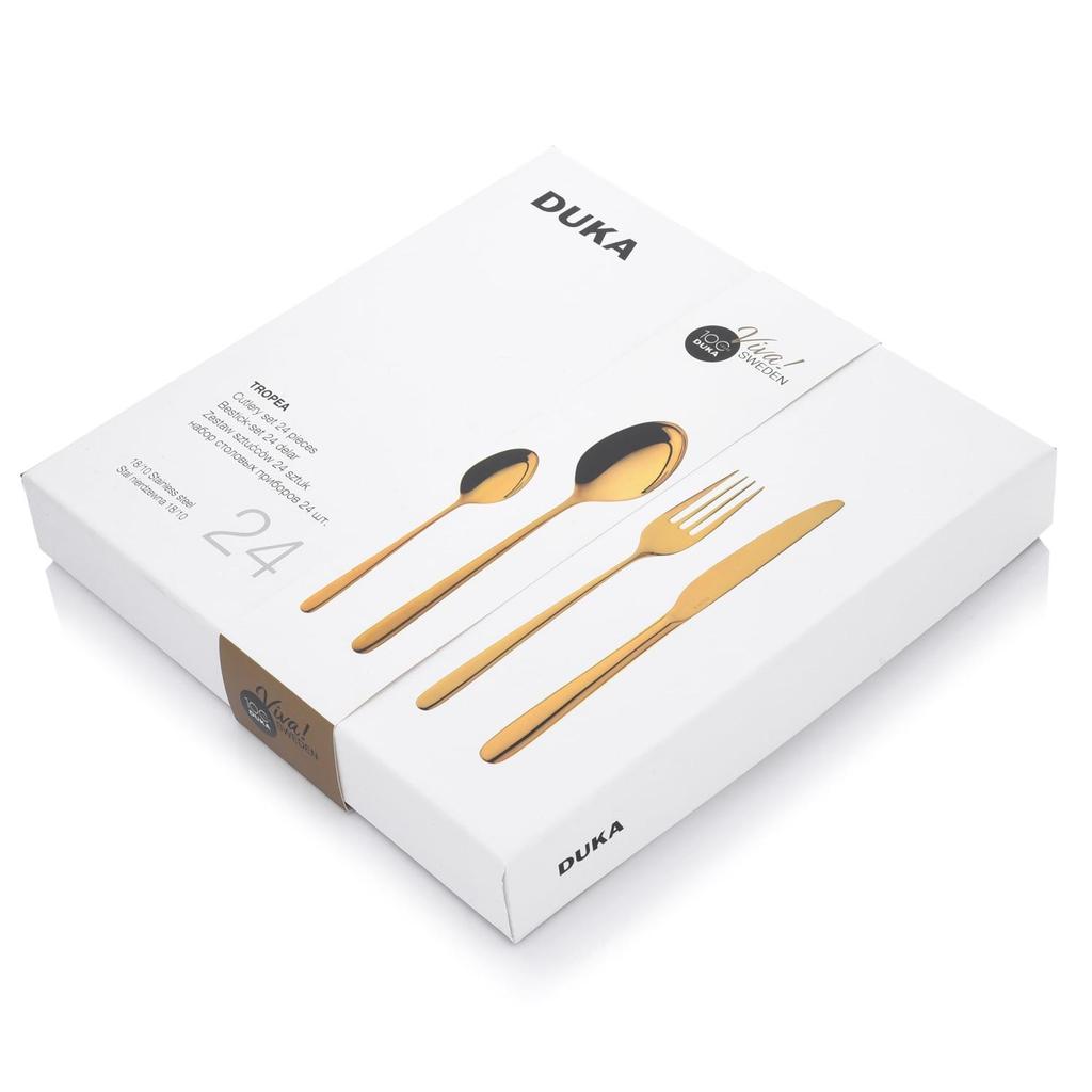 24-Piece Cutlery Set for 6 People, 18/10 Stainless Steel, TROPEA DUKA
