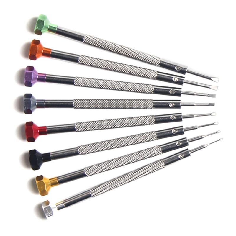 Nonslip Textured Screwdriver Sturdy Tool Steel Head Lightweight Aluminum Shaft Ideal For Clock Repair Projects