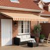 Electric Retractable Awning Yellow Orange and White 4 * 3.5 M