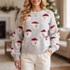 Cute Christmas Old Man Head Knit Pullover Sweater - 2026 Fashion