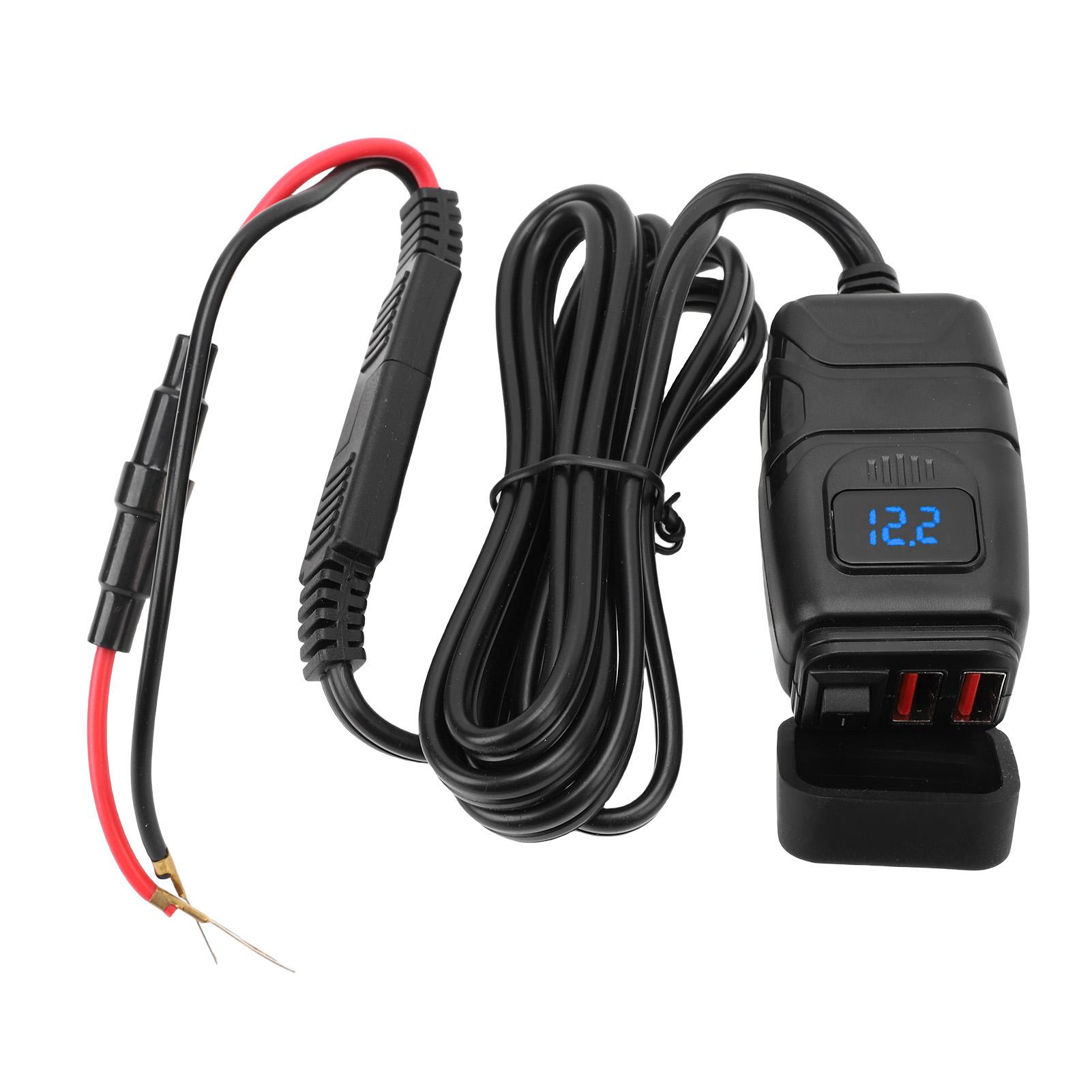 

Motorcycle USB Charger Quick Charging 3.0 Dual USB Motorcycle Phone Charger with Voltmeter and ON Off Switch for Tablet Voltage Meter синий
