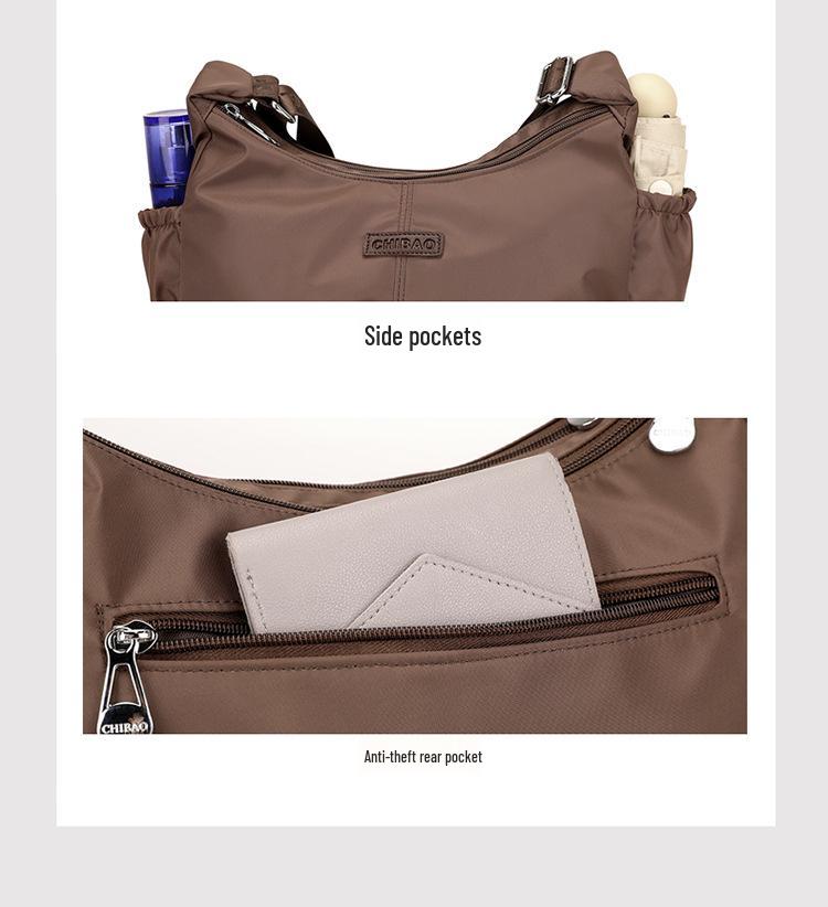 Women's Nylon Crossbody Shoulder Bag - Large Capacity Trendy Cloud Dumpling Design