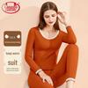 Langsha Women's Slim-Fit Striped Lace Thermal Underwear Set
