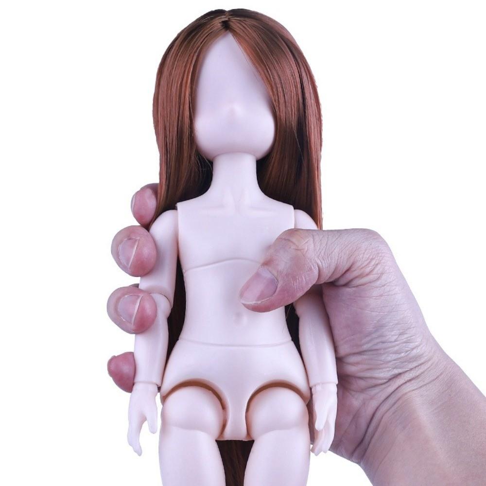 White Skin Doll Hair Transplant Head Straight Hair 1/6 BJD Girl Body Joints Movable Body Toys