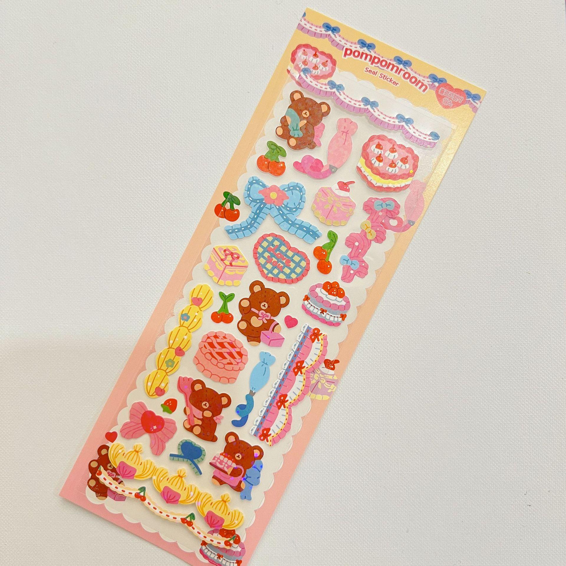 

Корейская популярная та же мультяшная лазерная декоративная наклейка DIY Gooka материал PET нижняя бесшовная наклейка