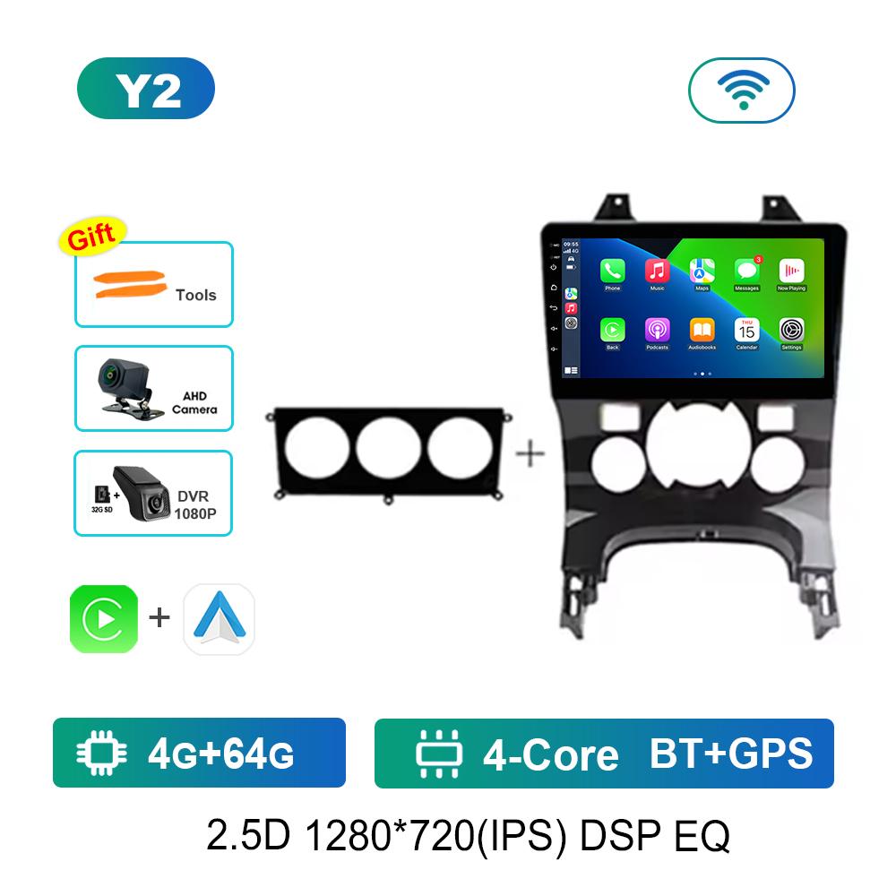 9'' for Peugeot 3008 AT MT 2009 - 2015 Carplay WiFi Android System Split Screen Car Video Multimedia Player GPS BT Auto Tools