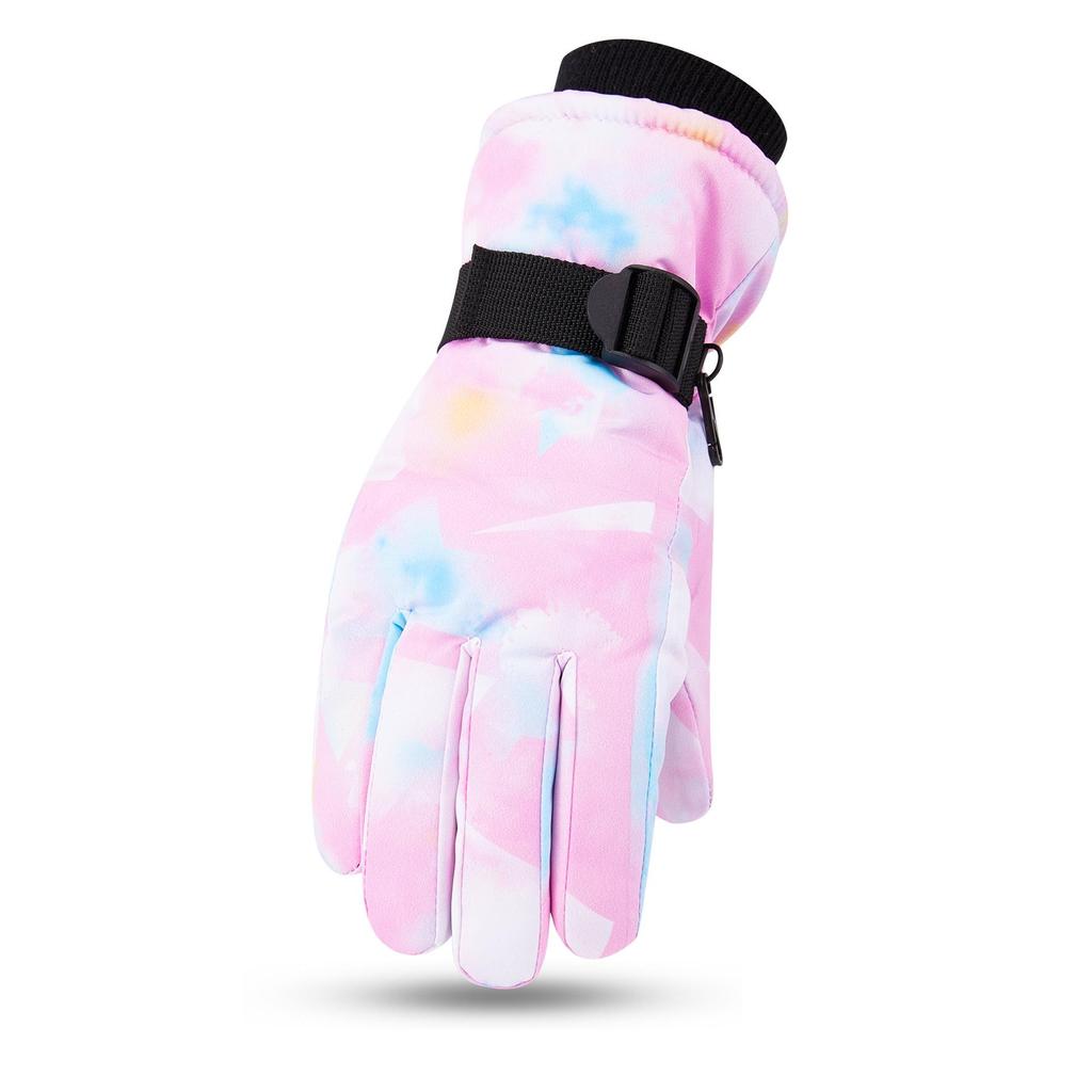 Colorful Winter Ski Gloves for Children (Ages 9-15) - Warm Outdoor Sports Gear