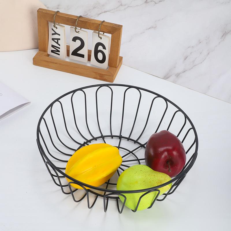 Nordic Iron Fruit Basket Modern Creative Household Living Room Single Light Normal Surface Inside Base Fixed Keep