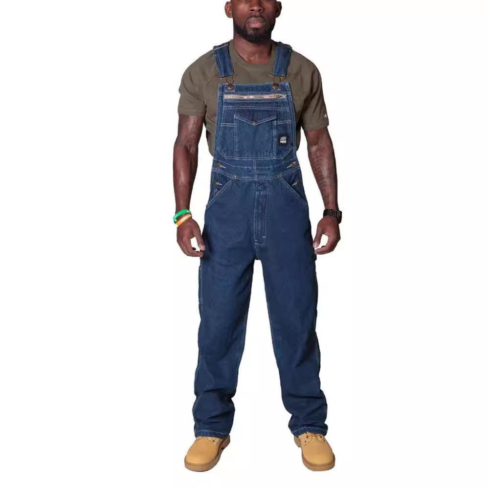 Male's Cargo Trousers Solid Jeans Overalls for Male Denim Jumpsuits Oversized Pants Male Clothing Full Length Tracksuit