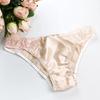 100% Mulberry Silk Sexy Silk Lace Underwear Breathable Low Waist Comfortable Antibacterial Briefs Lingerie Femme  Panties