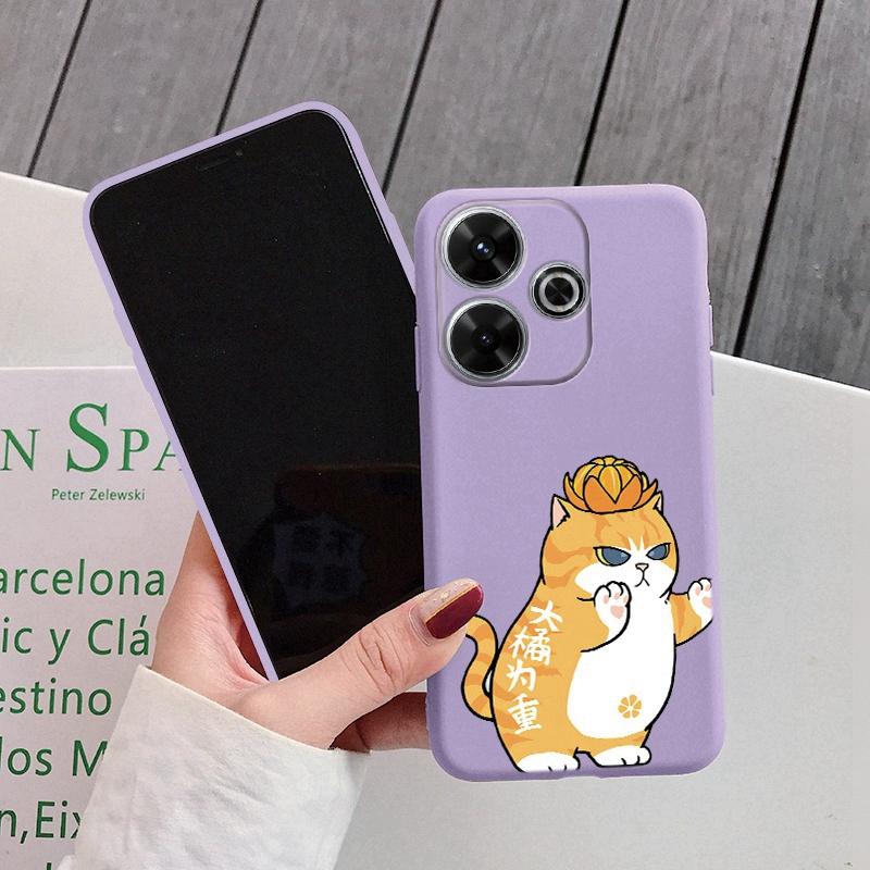 

Мягкий силиконовый чехол Funny Cat для Xiaomi Redmi Note 13 Pro 13C 14 Poco C65 Samsung A55 A35 A34 M35 S24 iPhone Huawei Honor 200 Realme противоударный чехол Samsung Galaxy S9 Plus фиолетовый