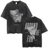 Washed Vintage Rock Band Deftones Cat Graphic Tshirts Men Alternative Heavy Metal Short Sleeve T Shirts Male Retro Streetwear