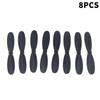 8Pcs 42Mm Props For 4D Rc Spare Parts V8 Mini Toy R/C Mini Drone Quadcopter Propeller Parts Kit