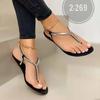 New Summer Sandals for Women Fashion Pointed Toe Flats Women's Casual Sandals Ladies Flip Flops Roman Low Heel Woman Sandalias