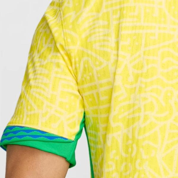 Nike Brazil 2024 Match Home ADV Authentic Jersey Dynamic Yellow/Lemon Chiffon/Green Spark Men Streetwear FJ4270-706