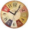 [Clove Cube] Antique-style Wooden Wall Clock, Retro Nordic Style, 23cm Diameter  American Style, Stylish Interior (Colors)