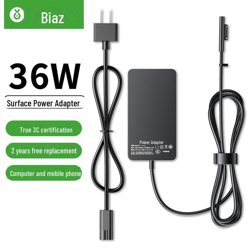 Cablu de încărcare Biaz pentru Microsoft Surface Laptop/Book/Pro 7/6/5/4/GO Tablet